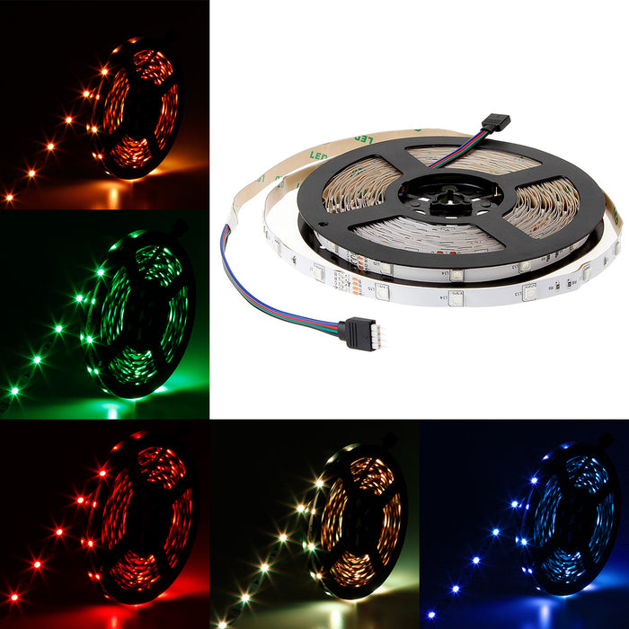 SUPERNIGHT LED Strip Lights Non Waterproof, 32.8ft 10M 5050 RGB LED Tape Lights Color Changing 300 LEDs Light Strips Kit with 44 Keys IR Remote Controller and 24V Power Supply for Indoor Room Party Bar Hotel TV Car Use