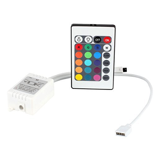 SUPERNIGHT LED Strip Lights, 16.4Ft RGB Color Changing SMD5050 300 LEDs Flexible Light Strip Waterproof Kit with 44 Key Remote Controller and 12V 5A Power Supply