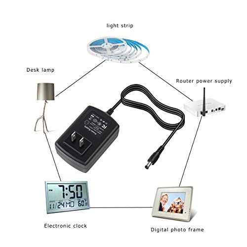 SUEPRNIGHT UL Listed 12 Volt Power Supply, AC AC 100-240V to 12V 3A 36W DC Switch Transformer Converter Adapter for PC Monitor LED Strip Light