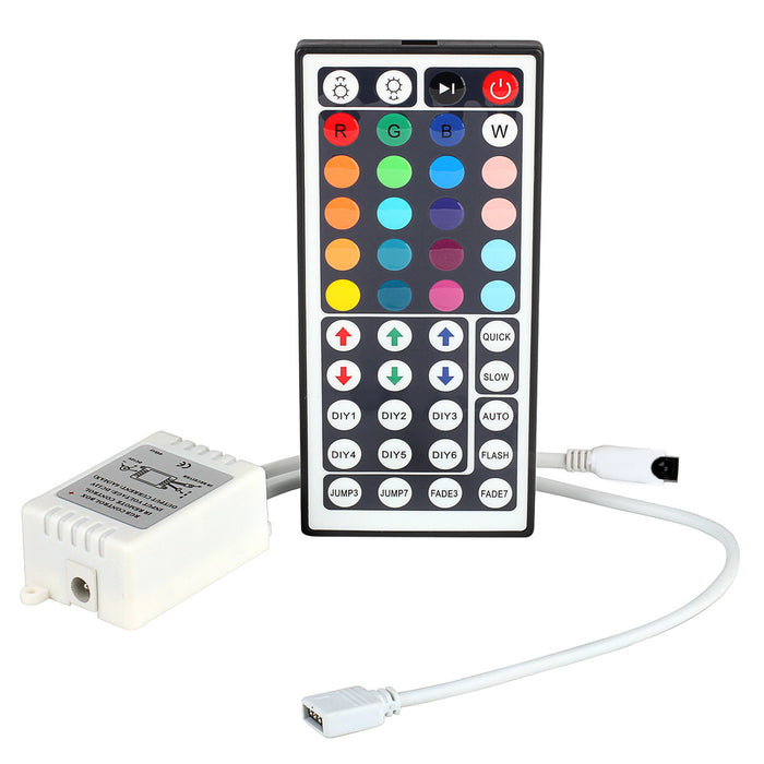 SUPERNIGHT LED Strip Lights, 16.4Ft RGB Color Changing SMD5050 300 LEDs Flexible Light Strip Waterproof Kit with 44 Key Remote Controller and 12V 5A Power Supply