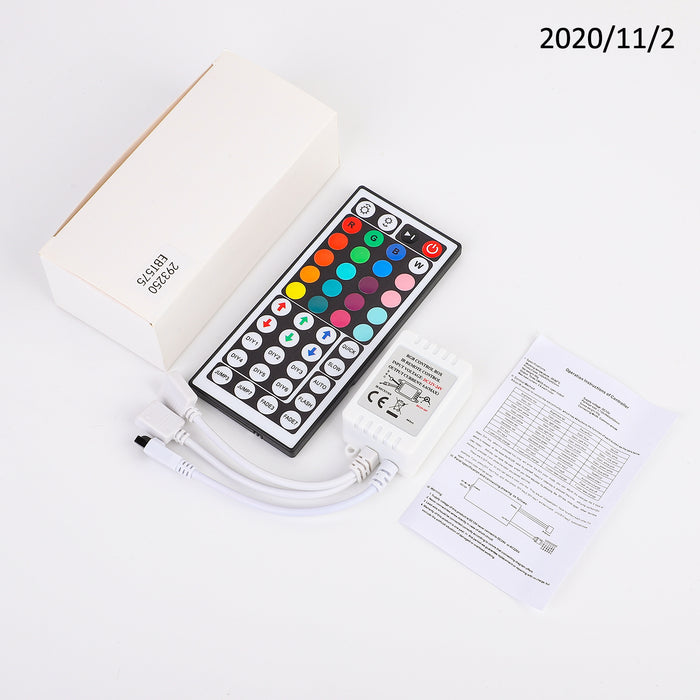 SUPERNIGHT 44 Key 2 Connectors Dual 4 Pin Connector Output IR Remote Controller 2A/Channel For RGB LED Light Strip