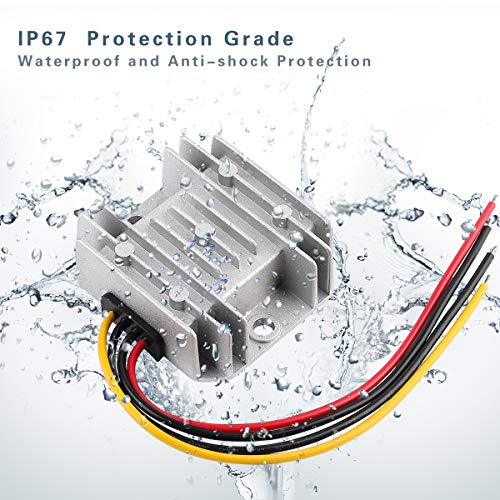 DC 12V Step Up to 24V 3A 72W ConverterBoost Converter DC Voltage Regulator Power Converter Waterproof Module Transformer for Golf Cart Club Car