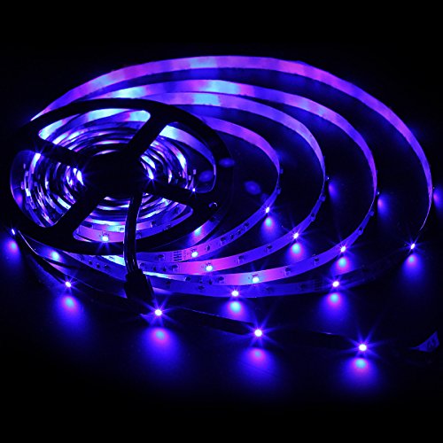 SUPERNIGHT RGB Strip Light, 16.4ft 300leds SMD 3528 Color-Changing Rope Lights,Flexible, Multi-Colors,Non-Waterproof (No Power Adapter)