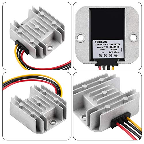 DC 12V Step Up to 24V 3A 72W ConverterBoost Converter DC Voltage Regulator Power Converter Waterproof Module Transformer for Golf Cart Club Car