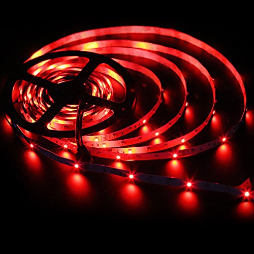 SUPERNIGHT 5M/16.4 Ft SMD 3528 RGB 300 LED Color Changing Kit with Flexible Strip Light+44 Key IR Remote Control+ Power Supply