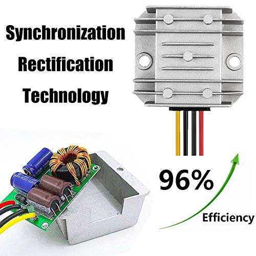 DC 12V Step Up to 24V 3A 72W ConverterBoost Converter DC Voltage Regulator Power Converter Waterproof Module Transformer for Golf Cart Club Car