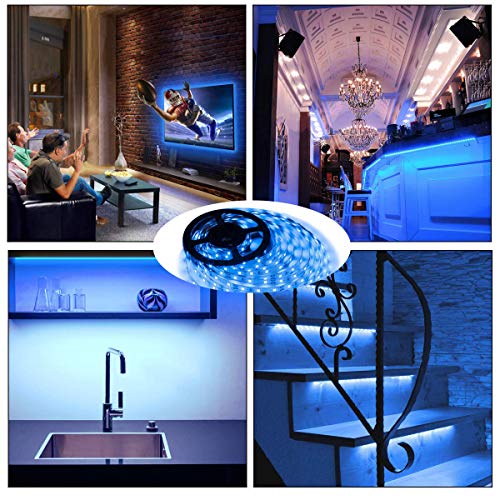 SUPERNIGHT Warm White Led Strip Lights 600 LEDs SMD 2835 Tape Light Kit with UL Power Supply and Dimmer 32.8ft Dimmable Led Light Strip for Home Kitchen TV