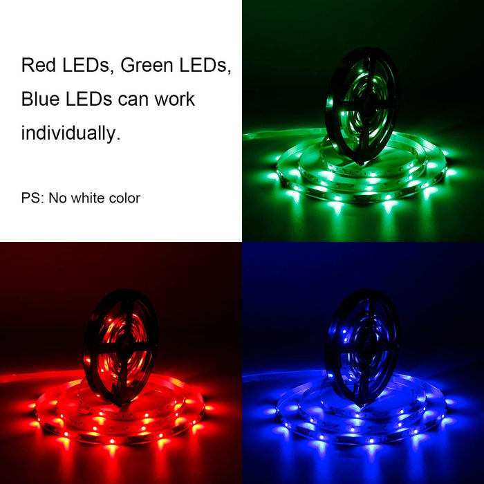 SUPERNIGHT LED Strip Lights, 16.4Ft RGB Color Changing SMD5050 300 LEDs Flexible Light Strip Waterproof Kit with 44 Key Remote Controller and 12V 5A Power Supply