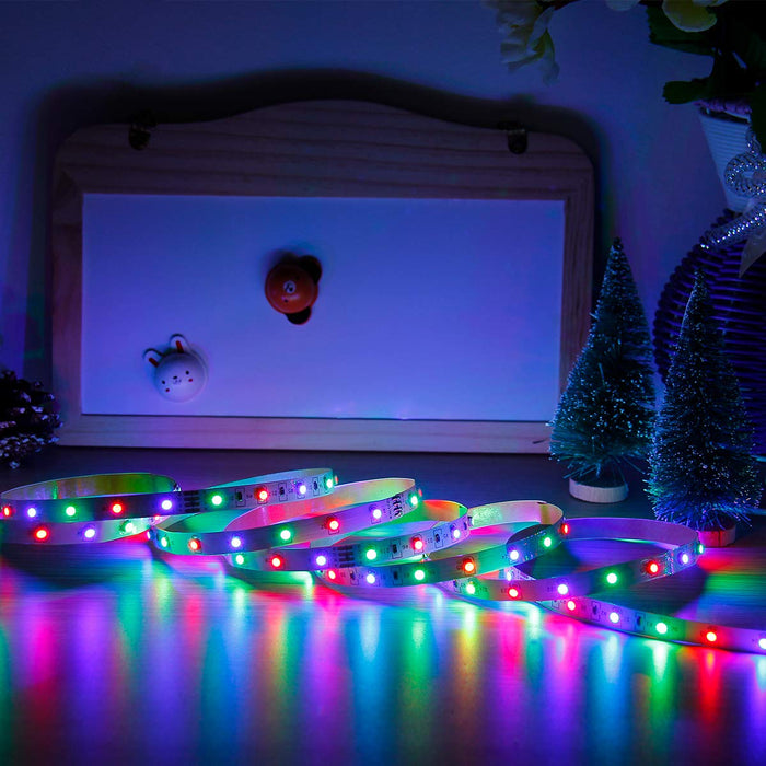 SUPERNIGHT LED Strip Lights, 16.4Ft RGB Color Changing SMD5050 300 LEDs Flexible Light Strip Waterproof Kit with 44 Key Remote Controller and 12V 5A Power Supply
