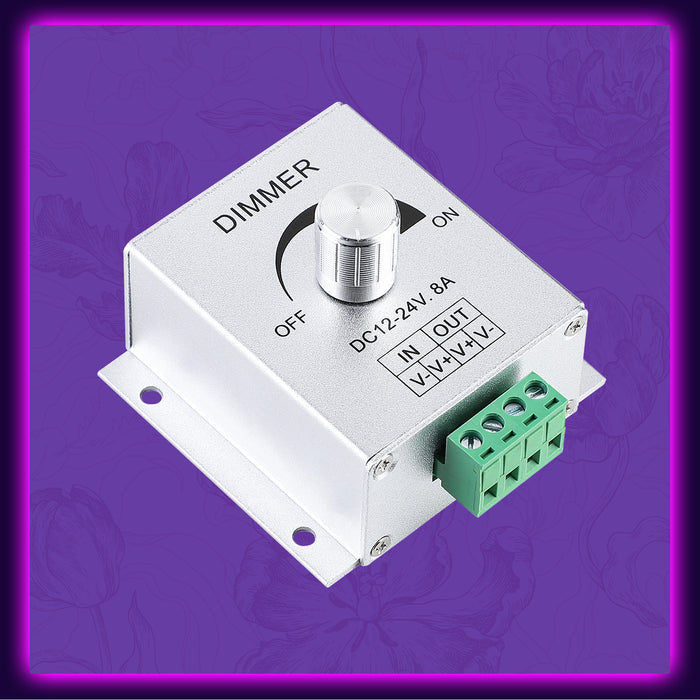 SUPERNIGHT Aluminium Case DC12V 8A Single Channel Knob Dimmer Controller For LED strip Bulb Lamp Light 5050 3528 5630 single color LED Strip