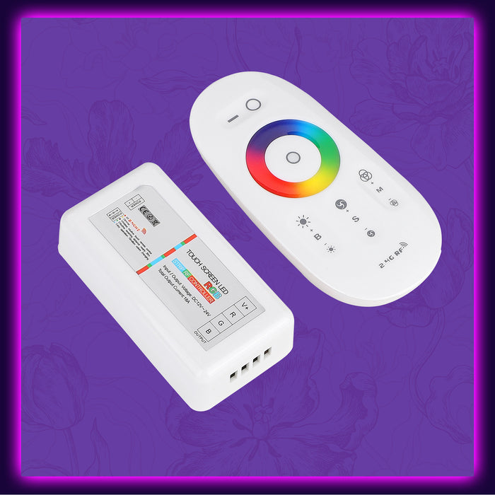 SUPERNIGHT RF LED Remote Controller, 2.4GHz Wireless RF Touch LED RGB Dimmer Controller for 5050 3528 RGB LED Strip Light 12V/24V