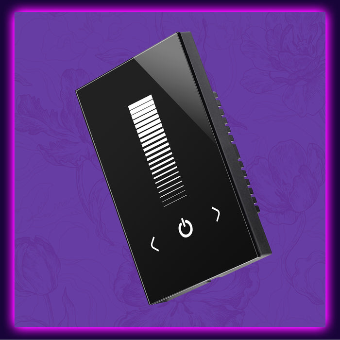 SUPERNIGHT Wall-mounted Glass Touch Panel LED Dimmer Switch Brightness Controller DC 12-24V for Single Color LED Strip Light Lamp-Black
