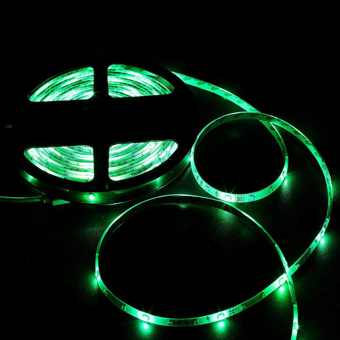 SUPERNIGHT LED Strip Lights Kit Waterproof ¨C TWO 16.4ft 600 LEDs SMD 3528 RGB Light with 44 Key Remote Controller, Extra Adhesive Tape, Flexible Changing Multi-Color Lighting Strips for TV, Room