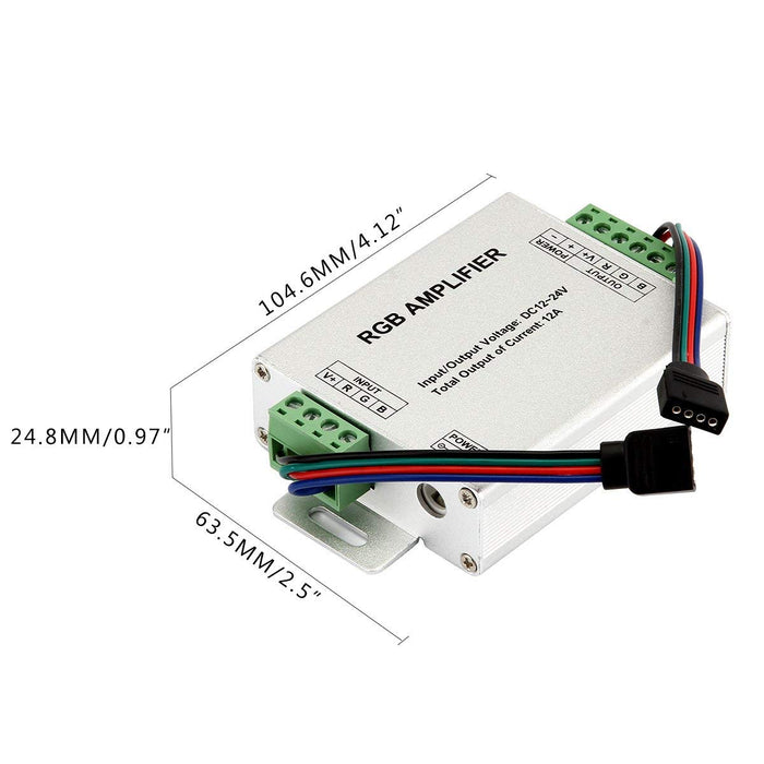 SUPERNIGHT DC 12~24V 12A Data Repeater LED RGB Signal Amplifier for SMD 3528 5050 LED Strip Light