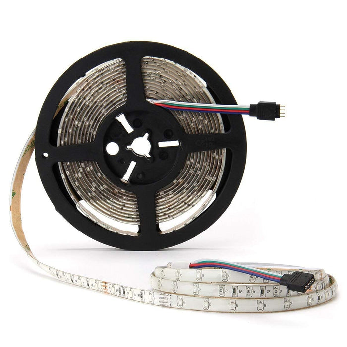 SUPERNIGHT 16.4FT 300leds Multi Color SMD 3528 RGB LED Light Strip, Waterproof Rope Lighting 12V Power Adapter Remote Controller Bedroom Home Party Wedding TV Backlight