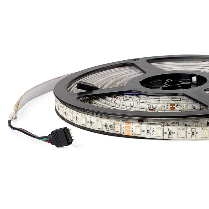 SUPERNIGHT 32.8FT 5050 SMD RGB LED Strip Light,  Flexible Super Long IP65 Waterproof LED Strip 60LEDs/M 600LEDs/Reel LED Light Tape DC24V Christmas Decorative LED Lighting