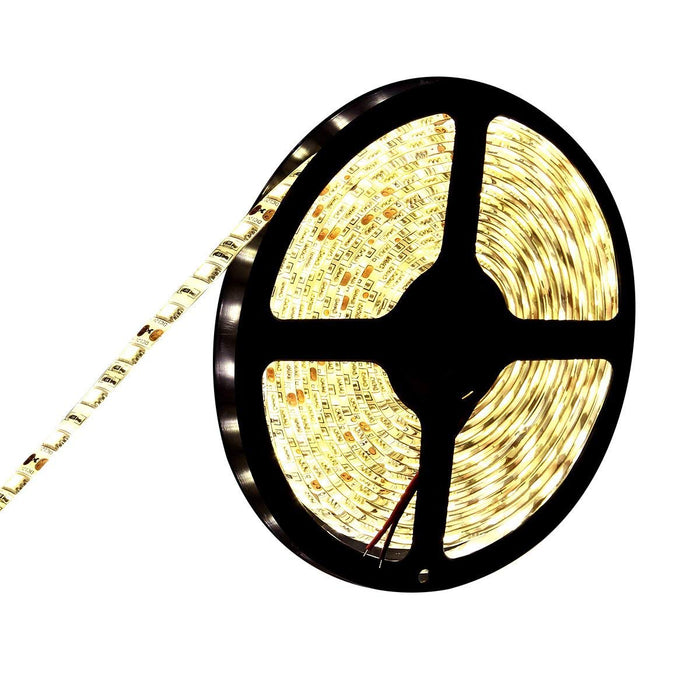 SUPERNIGHT 16.4FT 5M SMD 5050 Waterproof 300LEDs Warm White LED Flash Strip Light, LED Flexible Ribbon Lighting Strip 12V 60W