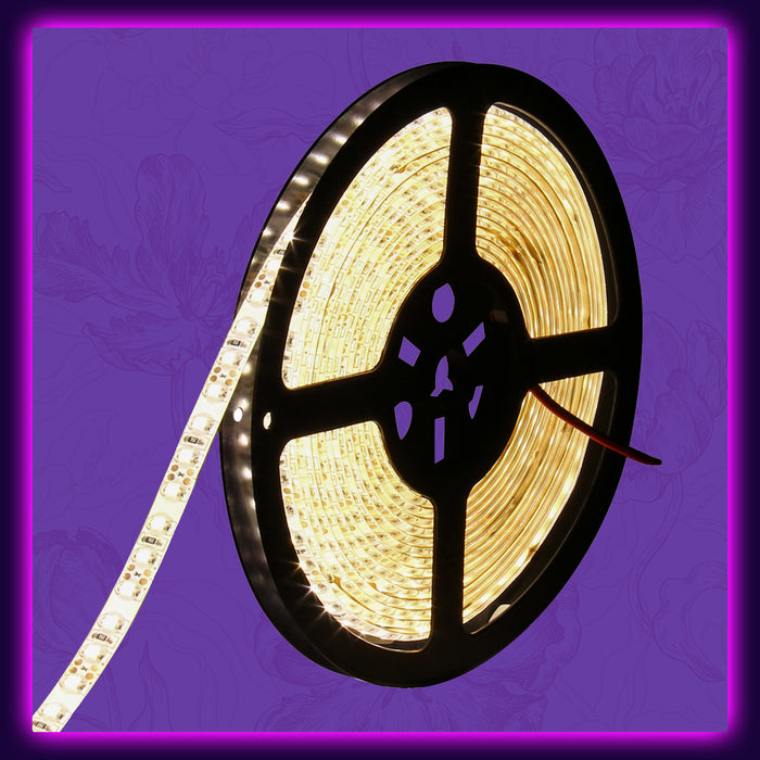 SUPERNIGHT 16.4ft Warm White 600 LEDs Strip Light, Waterproof Flexible 3500k LED Strip Lights for Garden/Home/Kitchen/Car/Bar/Christmas/Party/Indoor Decoration