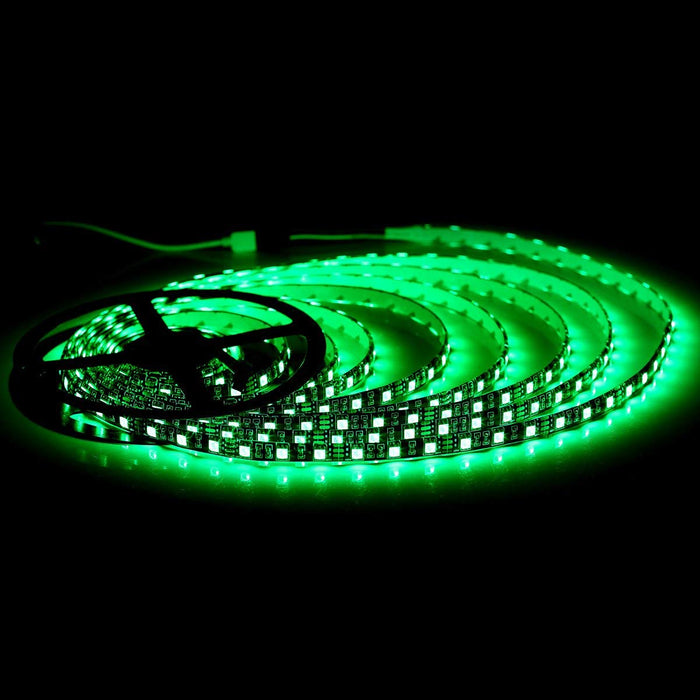 SUPERNIGHT 16.4ft 5050 RGB LED Strip Light Waterproof Black PCB 300 LED Color Changing Ribbon Lights