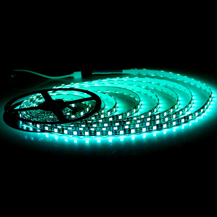 SUPERNIGHT Waterproof 5050 LED Strip Light - Black PCB 16.4ft 300leds Rope Lights with Remote Controller and 12V Power Adapter, Festival Lighting for Bedroom,Kitchen,Boat,TV,Indoor Decoration