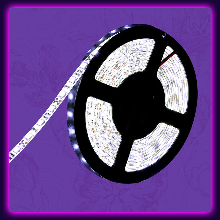 SUPERNIGHT White LED Strip Lights, 16.4FT SMD 5050 Cool White Rope Light, Waterproof Lighting