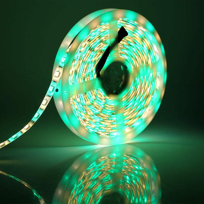 SUPERNIGHT 16.4Ft RGBW LED Strip Light Kit Waterproof 5050 SMD RGB+Warm White Ribbon Light With Remote Controller Adapter