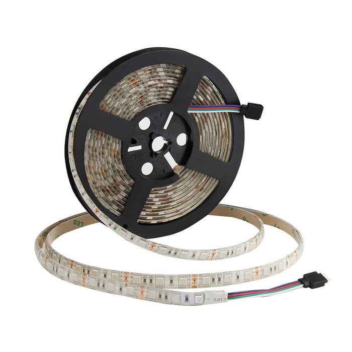 SUPERNIGHT 16.4Ft Waterproof Flexible Color Changing RGB SMD5050 300 LEDs Light Strip Kit with 44 Key Remote and 12V 5A Power Supply