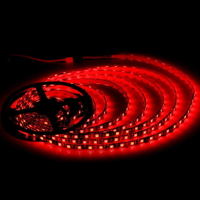 SUPERNIGHT 16.4ft 5050 RGB LED Strip Light Waterproof Black PCB 300 LED Color Changing Ribbon Lights