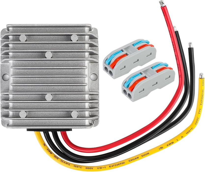 DC 24V to 12V 30A 360W Waterproof Buck Converter Voltage Reducer Regulator Power Converter Transformer for Golf Cart Club Car