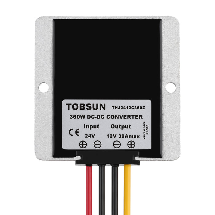 DC 24V to 12V 30A 360W Waterproof Buck Converter Voltage Reducer Regulator Power Converter Transformer for Golf Cart Club Car