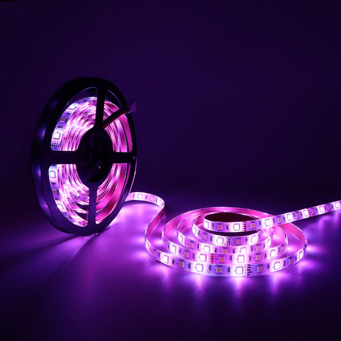 SUPERNIGHT 16.4ft 300leds RGBW (RGB+White) LED Light Strip Kit, Waterproof Color Changing Rope Lights, with 12V Power Adapter and  Remote Controller