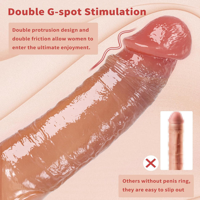 Vibrating Penis Sleeves Penis Extender Sleeve Cock Sleeve Vibrator Girth Extender Penis Ring Cock Ring with Remote Control 10 Vibration Mode