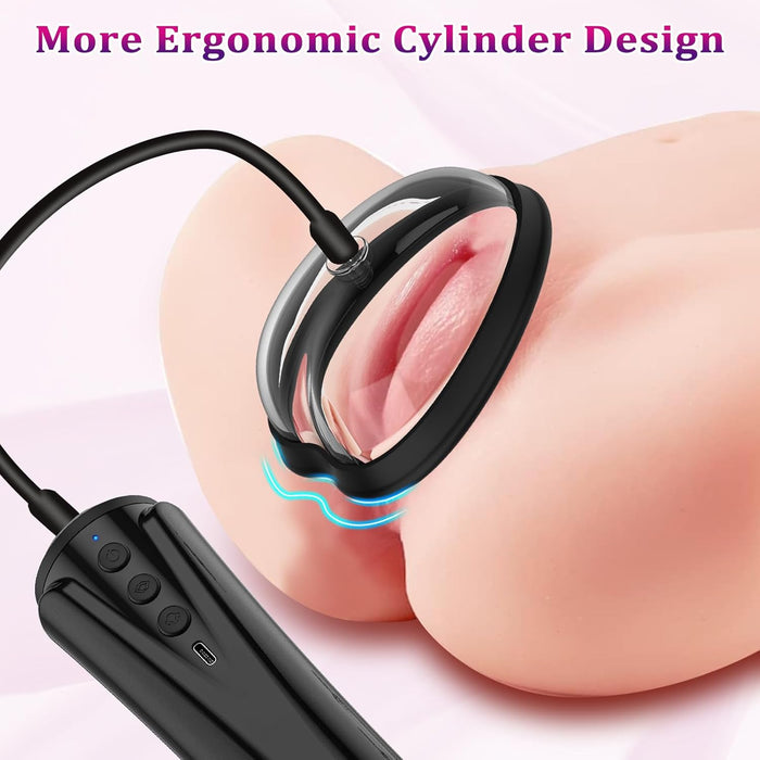 Pussy Pump Adult Sex Toys Vagina Pump Sex Toys for Female Nipple Pussy Sucker Automatic Vacuum Vagina Sex Pump, Adult Toys Nipple Pussy Sucking Toys with 3 Powerful Modes, Adult Sex Toy & Games, 3 Cups Included