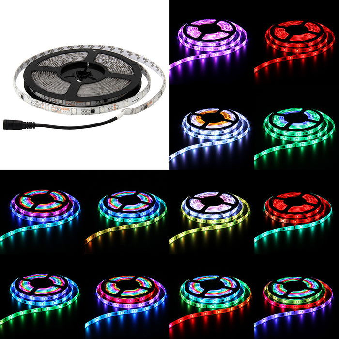 RGB WS2811 COB LED Strip Lights DC12V Addressable Chasing Color RGB LED Lights Multicolored Flexible Strips for Party Decoration Home DIY Lighting with Adapter