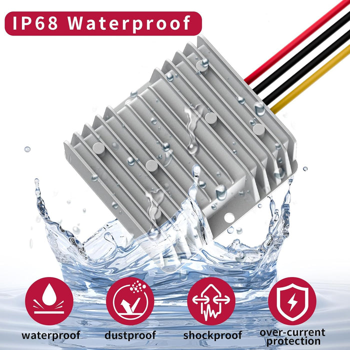 48V to 12V Converter 10A 120W DC to DC Converter Voltage Reducer Step Down Regulator Waterproof