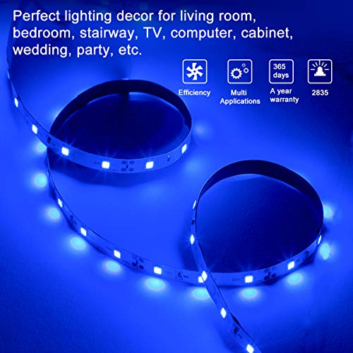 SUPERNIGHT Warm White Led Strip Lights 600 LEDs SMD 2835 Tape Light Kit with UL Power Supply and Dimmer 32.8ft Dimmable Led Light Strip for Home Kitchen TV