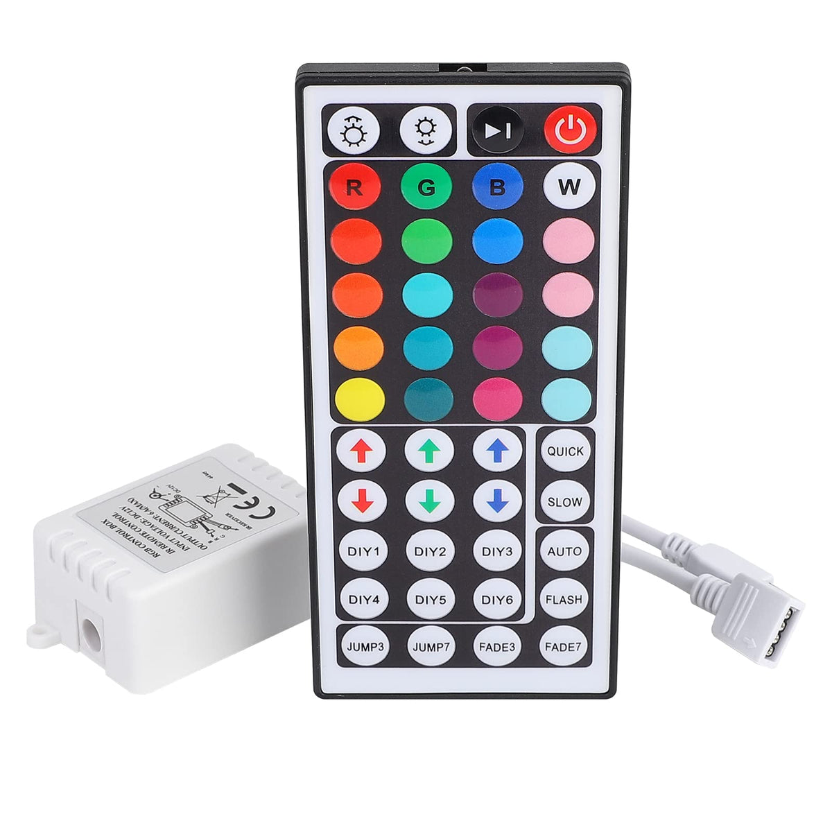 SUPERNIGHT RGB LED Light Strip Remote Controller, 44 Keys IR Remote Co ...