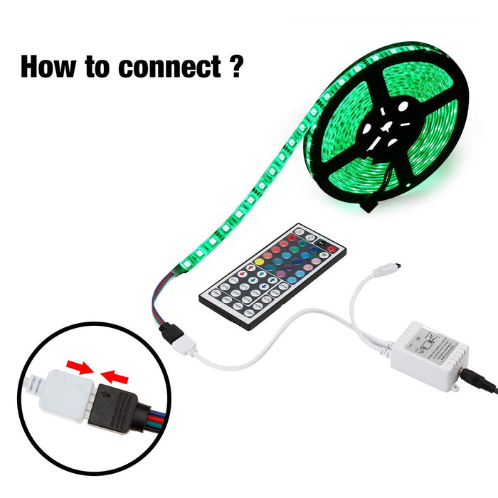 SUPERNIGHT RGB LED Light Strip Remote Controller, 44 Keys IR Remote Controller Replacement for SMD 5050 3528 2835 RGB LED Strip Lights