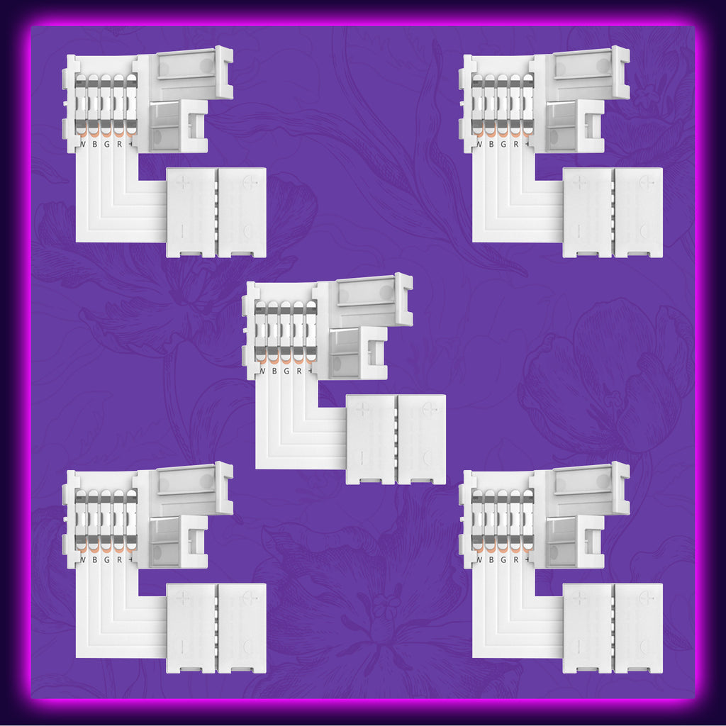 SUPERNIGHT 10 Pack 4 Pin LED Connector for Waterproof 10mm RGB