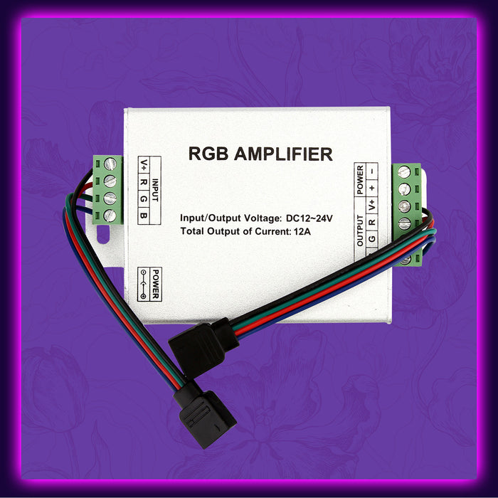 SUPERNIGHT DC 12~24V 12A Data Repeater LED RGB Signal Amplifier for SMD 3528 5050 LED Strip Light