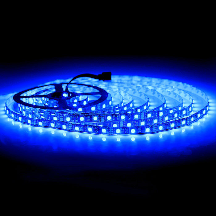 SUPERNIGHT 16.4Ft RGB 5050 SMD 300LEDs Strip Lights Non-waterproof, with Black PCB ( Single Light Strip Only )