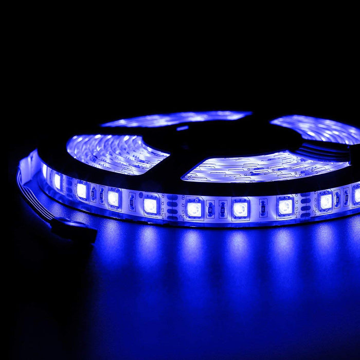 SUPERNIGHT 16.4FT SMD 5050 Waterproof 300LEDs RGB Flexible LED Strip Light Lamp Kit + 44Key IR Remote Controller(Power supply is not included)