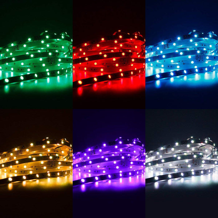 Supernight Led Strip Lights Non Waterproof, 32.8ft 10M 5050 RGB LED Tape Lights Color Changing 300 LEDs Light Strips Kit with 44 Keys IR Remote Controller and 24V Power Supply for Indoor Room Party Bar Hotel TV Car Use