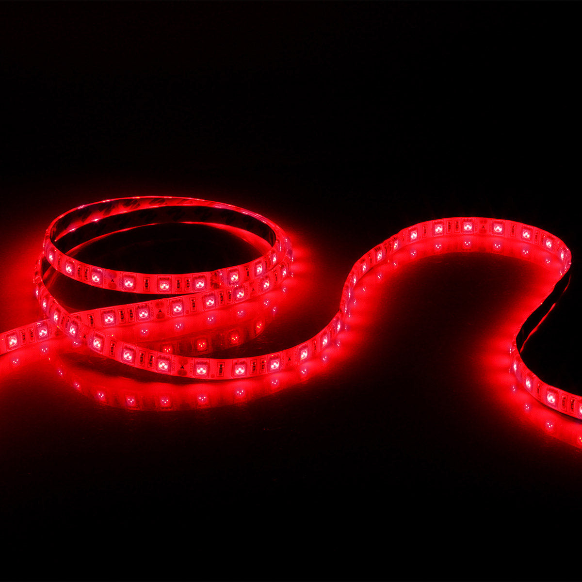 SUPERNIGHT 16.4FT SMD 5050 Waterproof 300LEDs Red LED Flash Strip Light, LED Flexible Ribbon Lighting Strip 12V 60W