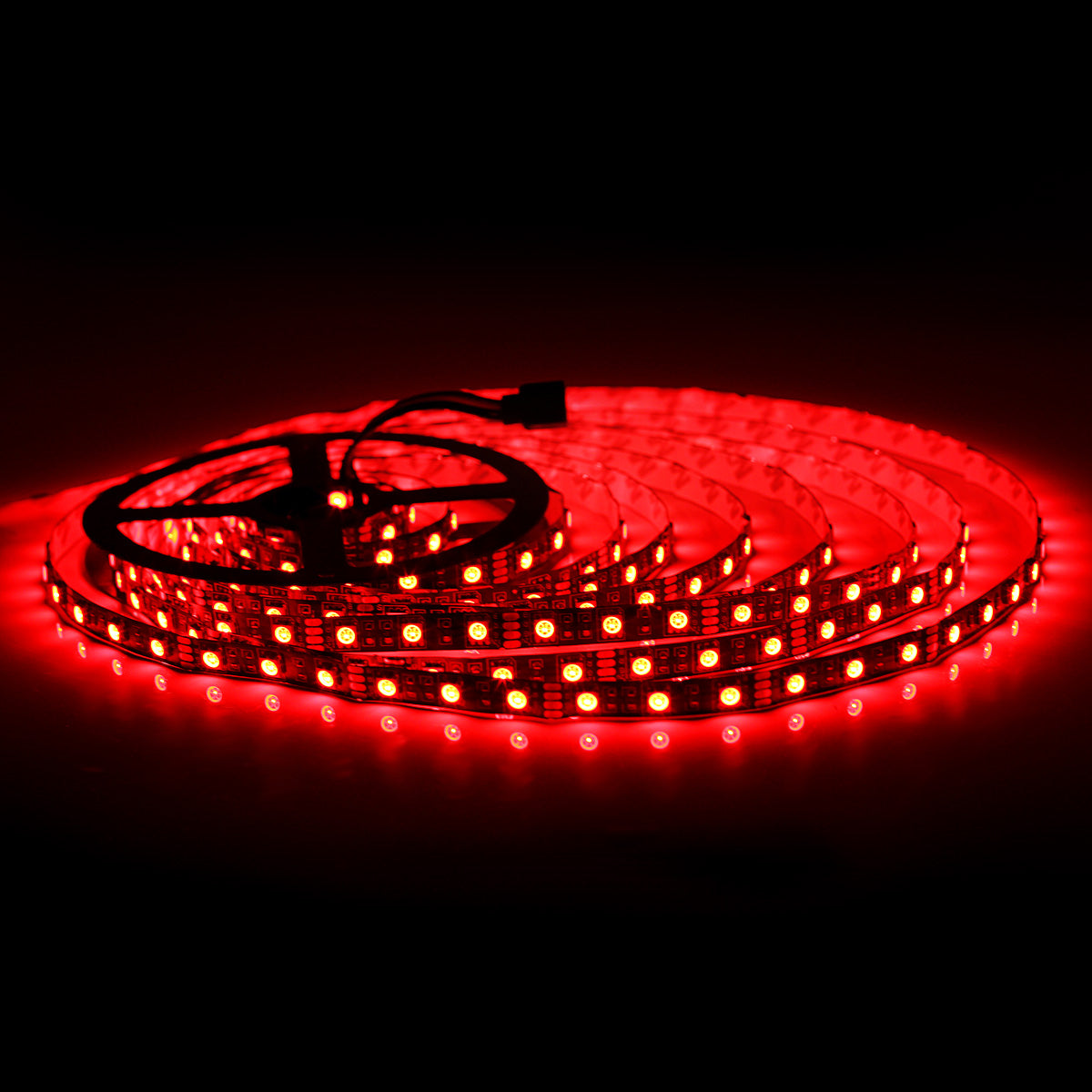 SUPERNIGHT 16.4Ft RGB 5050 SMD 300LEDs Strip Lights Non-waterproof, with Black PCB ( Single Light Strip Only )